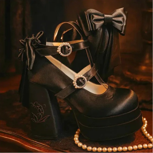 Black Bow heels